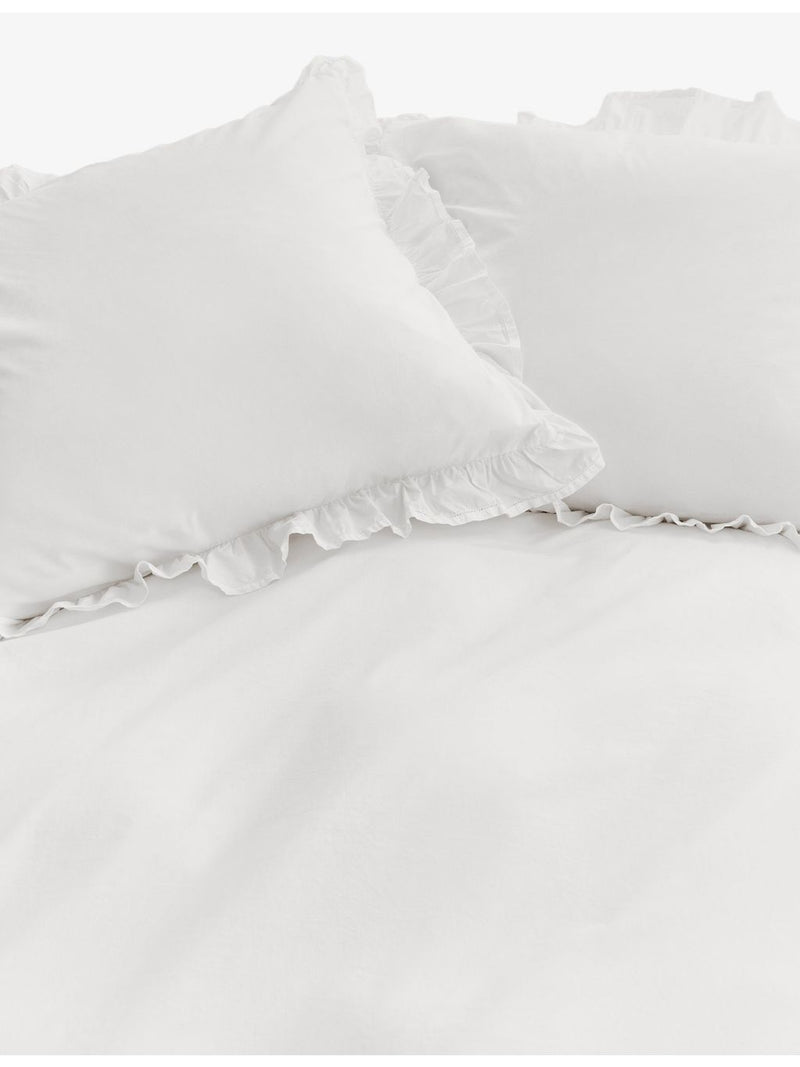 Elodie cotton pillowcase 75x50cm with ruffle trim, imported from the UK