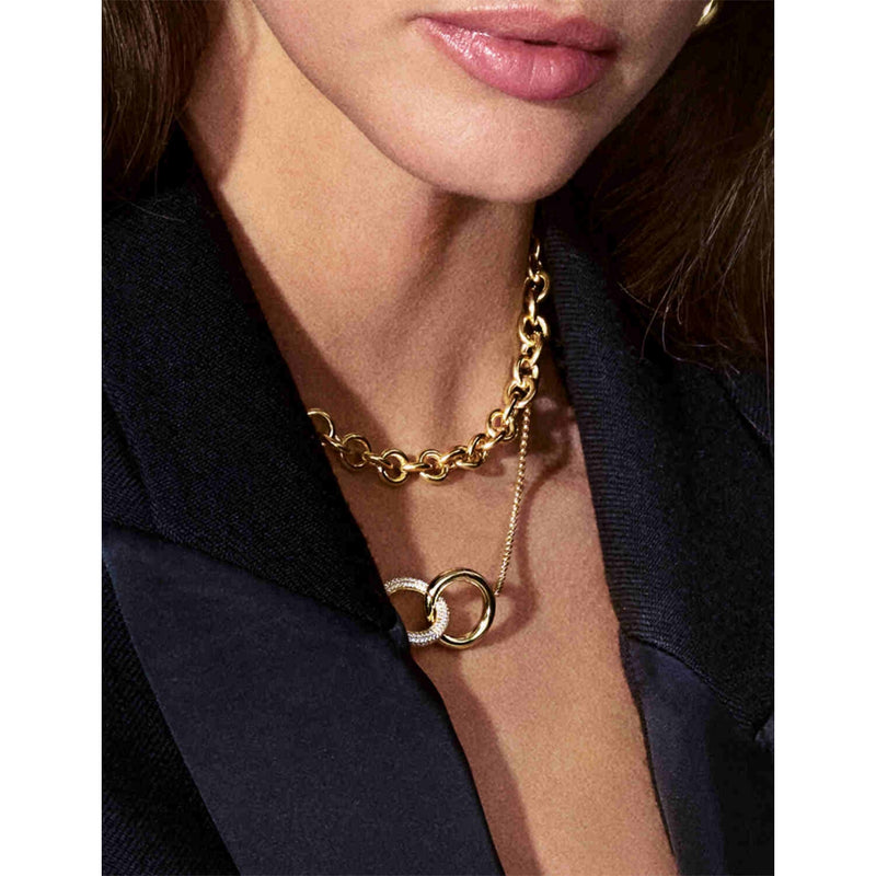 Sif Jakobs 18ct gold-plated sterling silver chain necklace, UK version