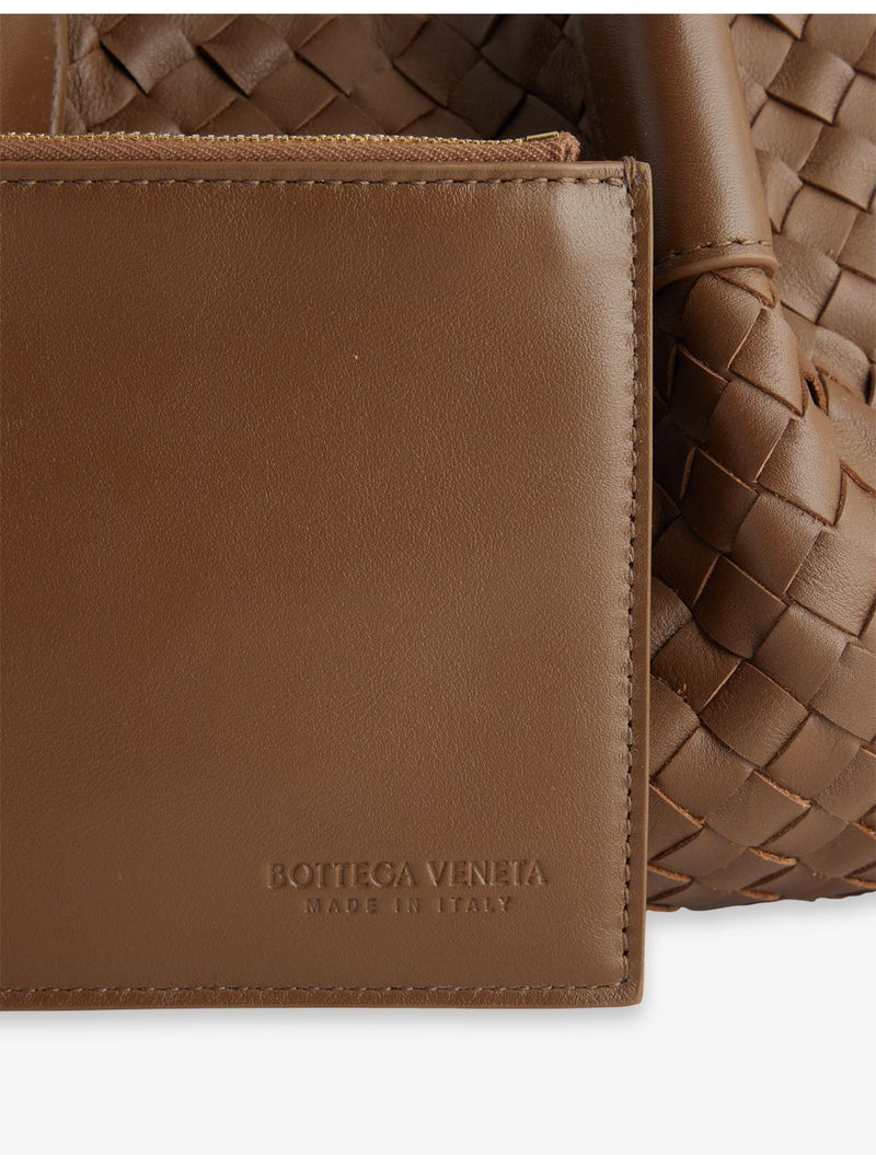 Bottega Veneta small leather intrecciato tote bag, imported from the UK