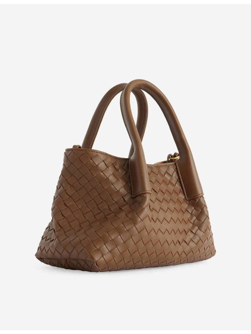 Bottega Veneta small leather intrecciato tote bag, imported from the UK
