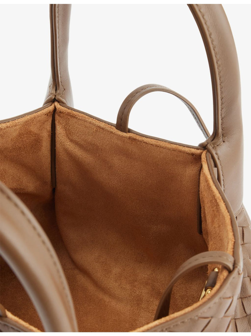 Bottega Veneta small leather intrecciato tote bag, imported from the UK