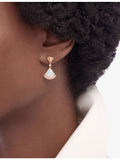 Bvlgari rose gold diamond mother-of-pearl earrings 0.18ct, UK version