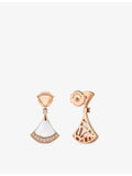 Bvlgari rose gold diamond mother-of-pearl earrings 0.18ct, UK version