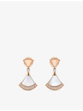 Bvlgari rose gold diamond mother-of-pearl earrings 0.18ct, UK version