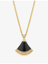 selfridges Bvlgari Divas' Dream 18ct Yellow Gold Black Onyx 0.10ct Brilliant-Cut Diamond Necklace- Buy online at McGrocer