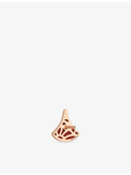 Bvlgari Divas' Dream rose gold stud earring with carnelian (British brand)