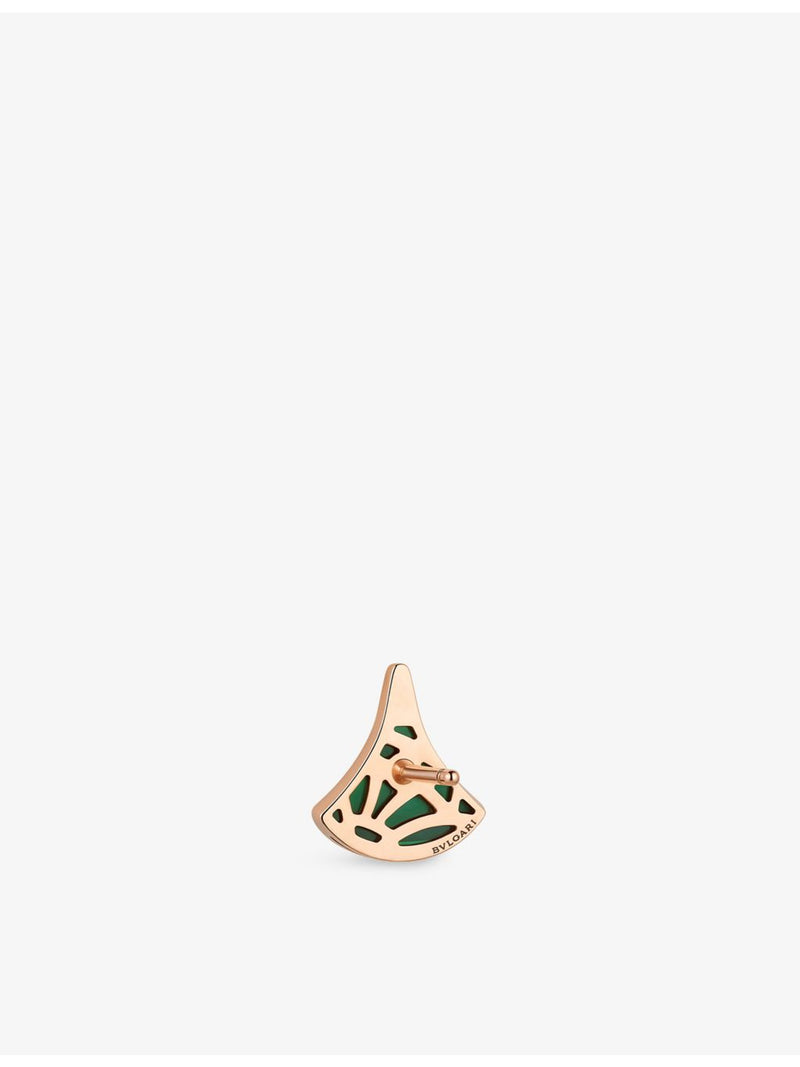 Bvlgari Divas Dream rose gold malachite diamond stud earring, UK version
