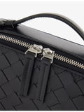 Bottega Veneta leather cross-body bag with woven design - British product