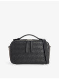 Bottega Veneta leather cross-body bag with woven design - British product