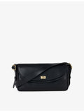 Sandro Le Mambo leather shoulder bag with flap-over design, UK version