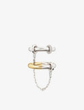 Hookup 18ct Yellow Gold Vermeil And 0.56ct White Topaz Chain Ring