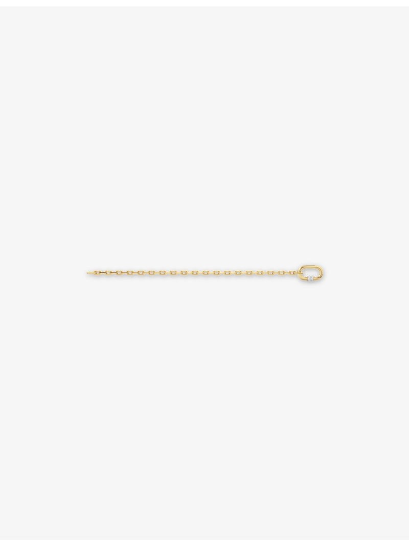 Phoria 18ct gold vermeil white topaz chain bracelet (British brand)