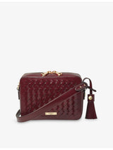 selfridges Aspinal of London Interlock-Weave Leather Camera Bag- Buy online at McGrocer