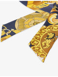 Aspinal of London skinny silk scarf 87cm graphic pattern - British product