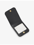 Aspinal of London leather luggage tag with address card - British product
