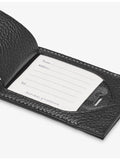 Aspinal of London Hudson leather luggage tag, imported from the UK