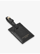 selfridges Aspinal of London Hudson Leather Luggage Tag- Buy online at McGrocer