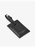 Aspinal of London Hudson leather luggage tag, imported from the UK
