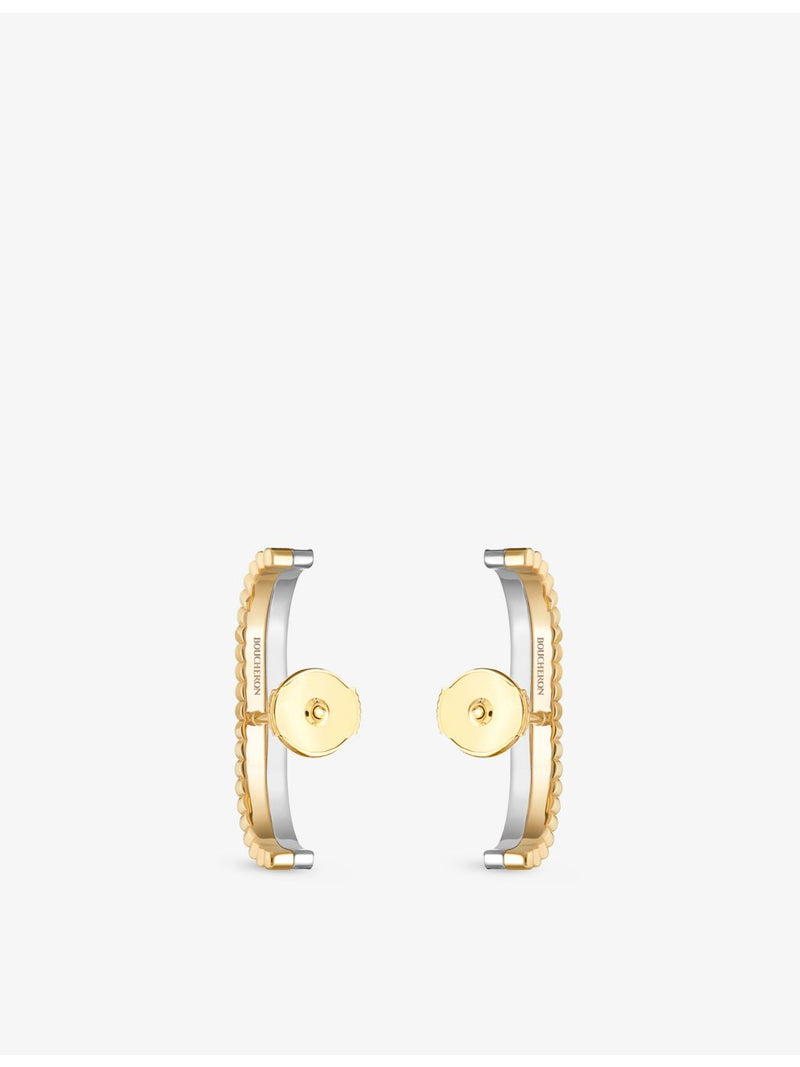 Boucheron 18ct yellow and white gold diamond stud earrings 0.26ct (British brand)