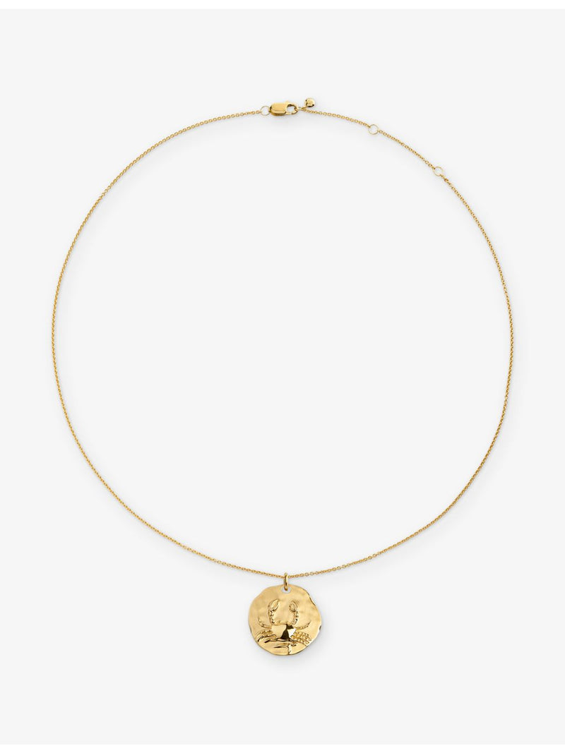 Monica Vinader Cancer zodiac pendant necklace 18ct gold vermeil, UK version