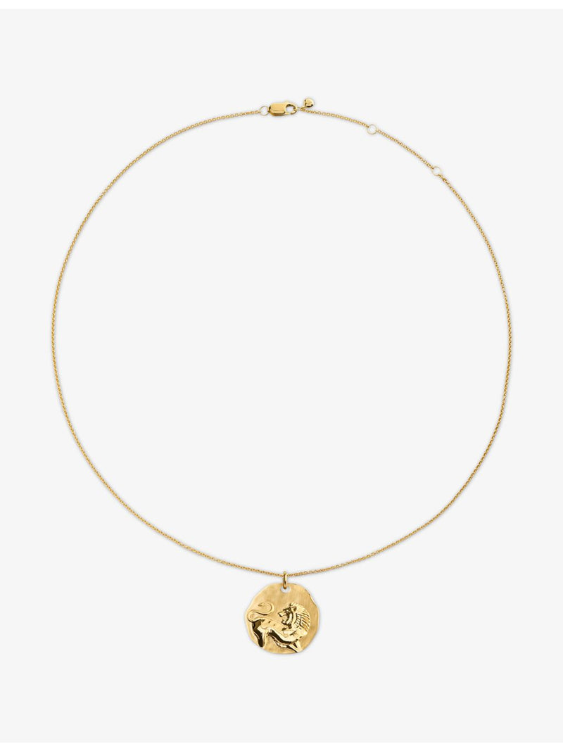 Monica Vinader Leo Zodiac pendant 18ct yellow gold vermeil 2.2cm, UK version