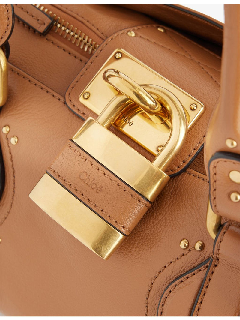 Chloé Paddington leather shoulder bag 35cm with gold hardware, UK version