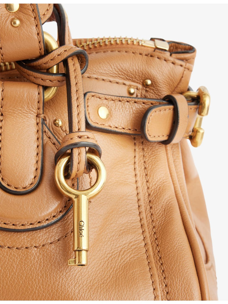Chloé Paddington leather shoulder bag 35cm with gold hardware, UK version
