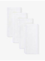 selfridges The White Company Square Set of Four Linen Napkins 50cm x 50cm- Buy online at McGrocer