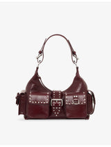 selfridges The Kooples Amelia Stud-Embellished Leather Shoulder Bag- Buy online at McGrocer