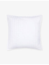 selfridges The White Company Seville Large Square Cotton Cushion- Buy online at McGrocer