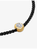 Monica Vinader vermeil cord bracelet with diamond pendant, imported from the UK