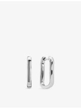 selfridges Monica Vinader Alta Capture Sterling Silver Huggies- Buy online at McGrocer