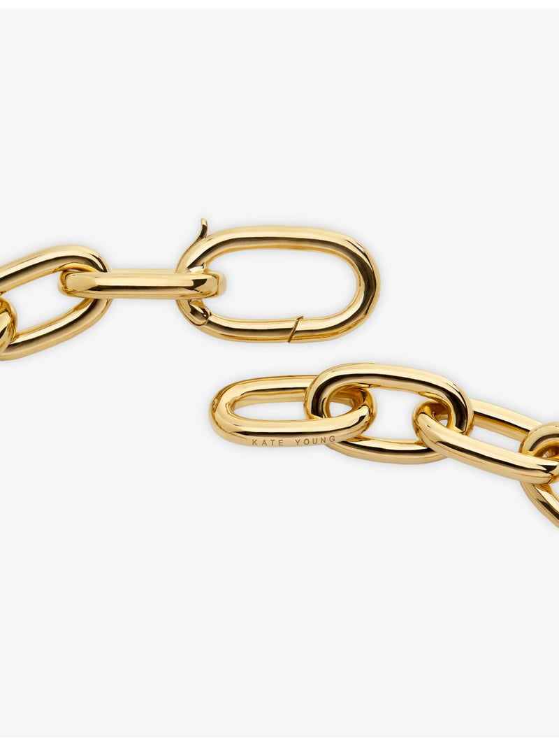 Monica Vinader yellow gold vermeil link bracelet (British brand)