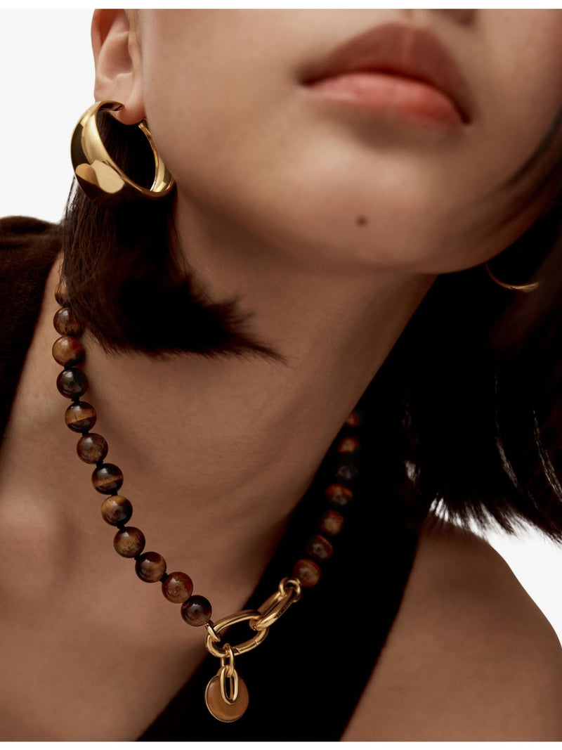 Monica Vinader tiger's eye necklace 43cm - British product