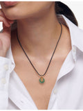 Monica Vinader aventurine cord necklace 18ct yellow gold vermeil, UK version