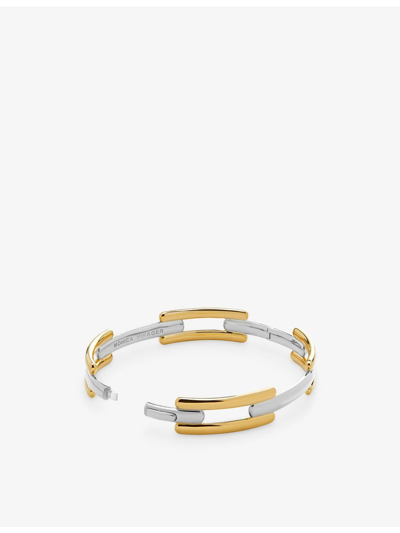 Monica Vinader Signature Link gold-plated vermeil sterling silver bangle (British brand)