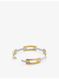 Monica Vinader Signature Link gold-plated vermeil sterling silver bangle (British brand)