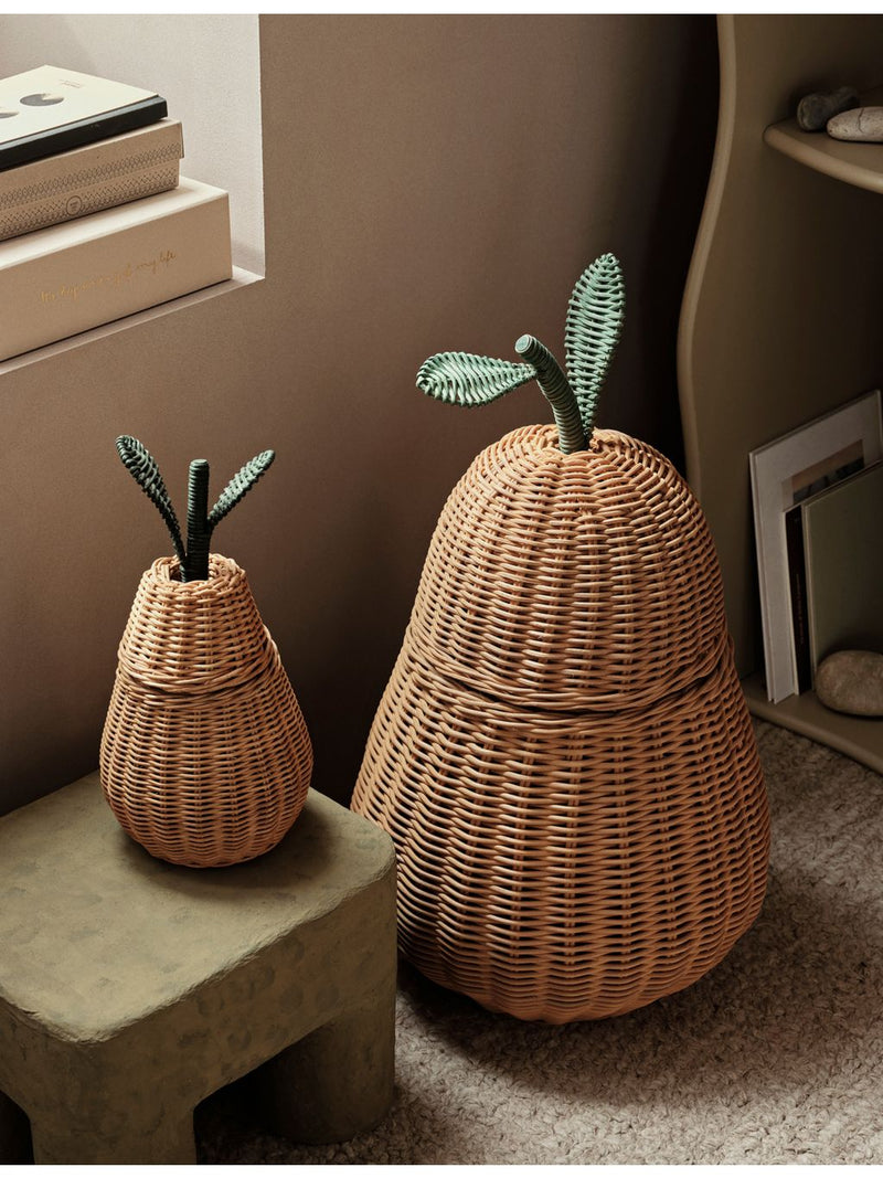 ferm LIVING pear rattan storage basket 30cm, imported from the UK