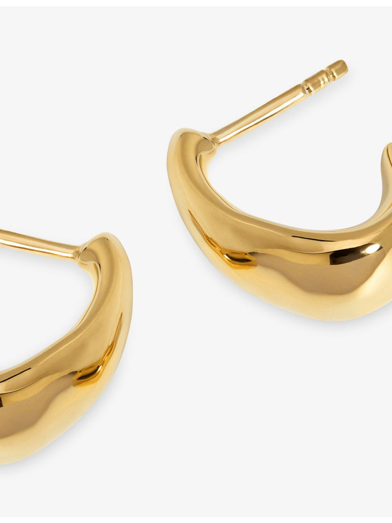 Monica Vinader small hoop earrings in 18ct yellow gold vermeil, UK version