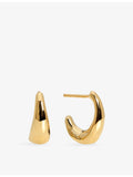 Monica Vinader small hoop earrings in 18ct yellow gold vermeil, UK version