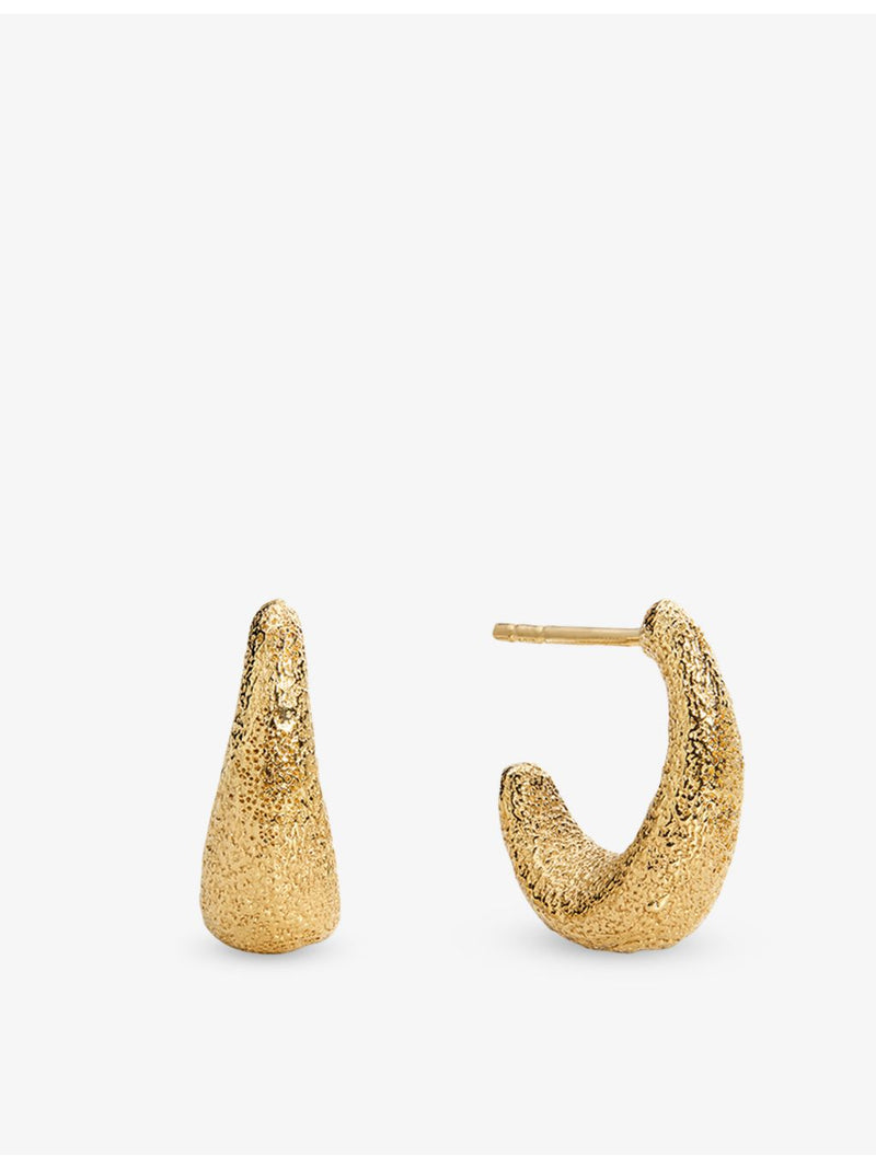 Monica Vinader Antica small gold vermeil hoop earrings - British product