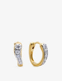 Monica Vinader Riva vermeil diamond hoop earrings, imported from the UK