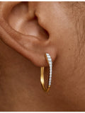 Monica Vinader Riva medium hoop earrings, imported from the UK