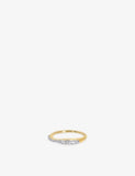 Monica Vinader 18ct gold vermeil stacking ring 0.18ct diamond, UK version