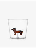 Ichendorf Bassotto glass tumbler 8cm with dog, UK version