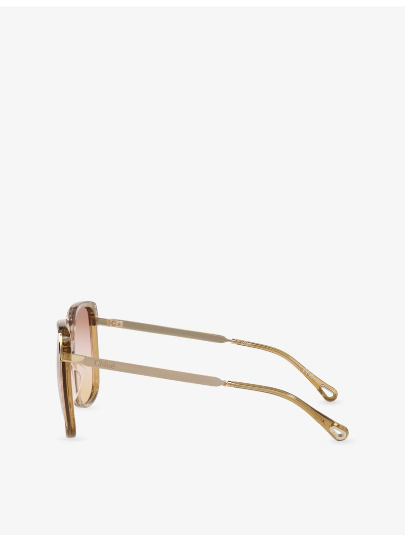Chloé square-frame acetate sunglasses, imported from the UK
