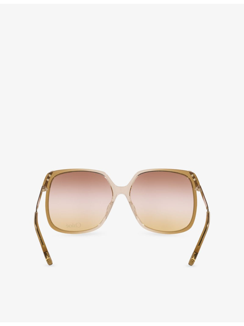 Chloé square-frame acetate sunglasses, imported from the UK