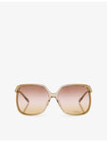 Chloé square-frame acetate sunglasses, imported from the UK