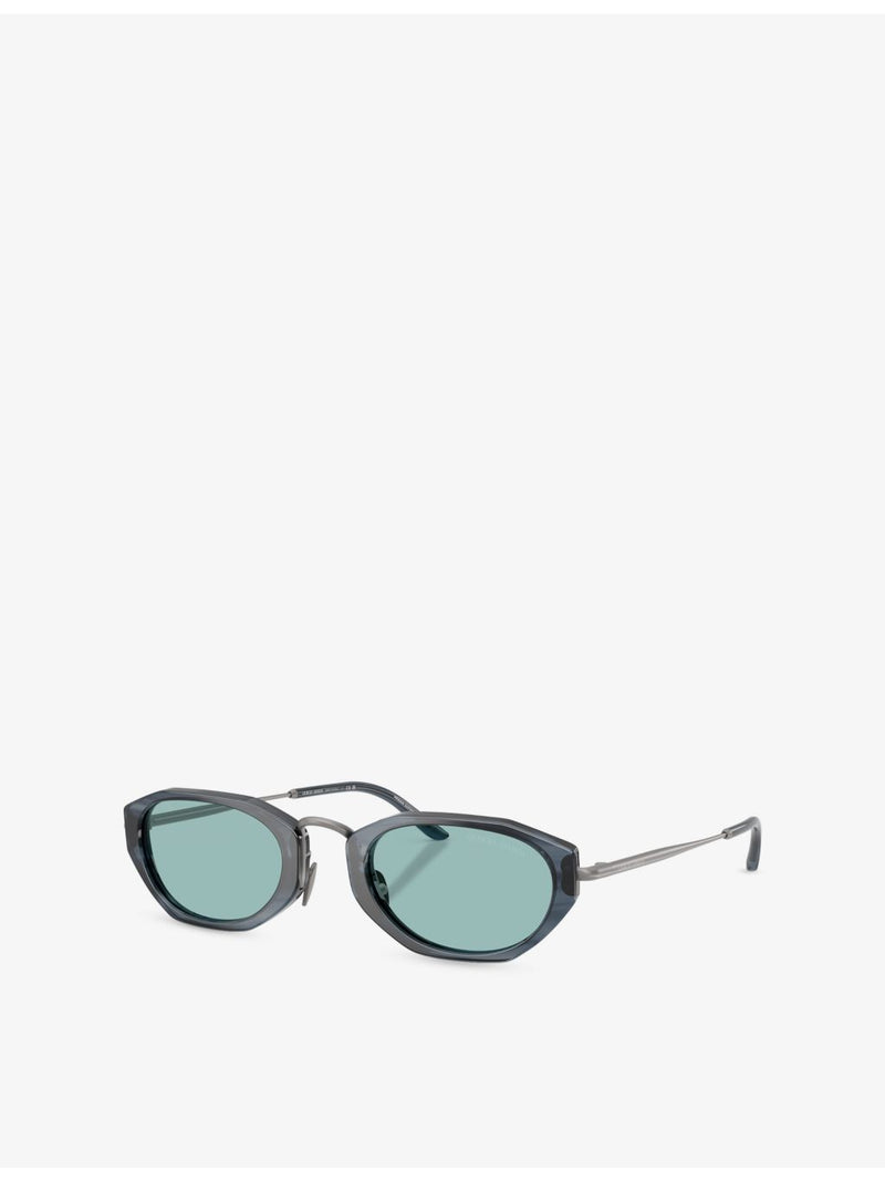 Giorgio Armani oval-frame acetate sunglasses (British brand)