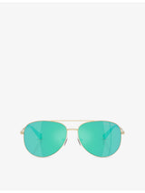 selfridges Michael Kors MK1172 Perledo Aviator-Frame Metal Sunglasses- Buy online at McGrocer